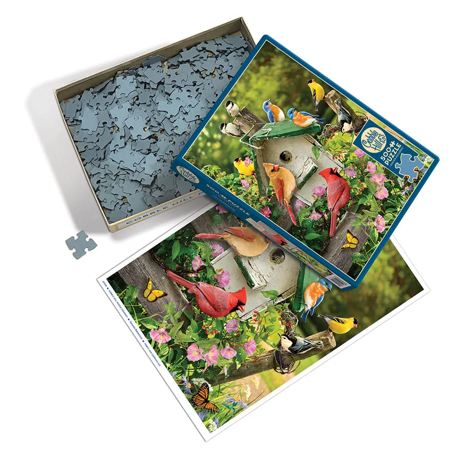 Cobble Hill Summer Birdhouse puzzle 500 piese pasari