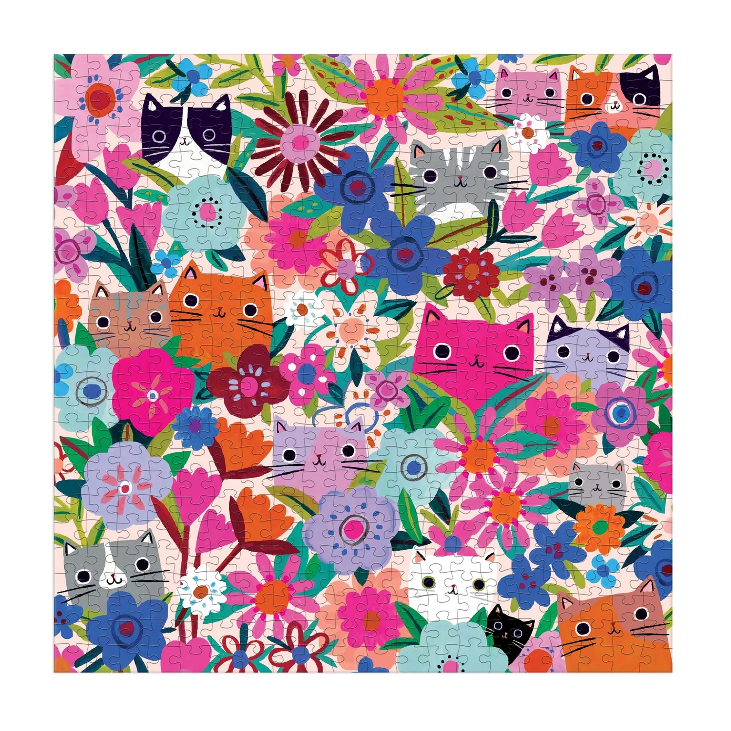 Mudpuppy Blooming Cats puzzle 500 piese familie