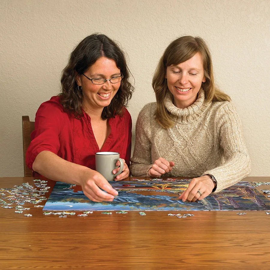 Cobble Hill Waterfall Camp puzzle 1000 piese camping