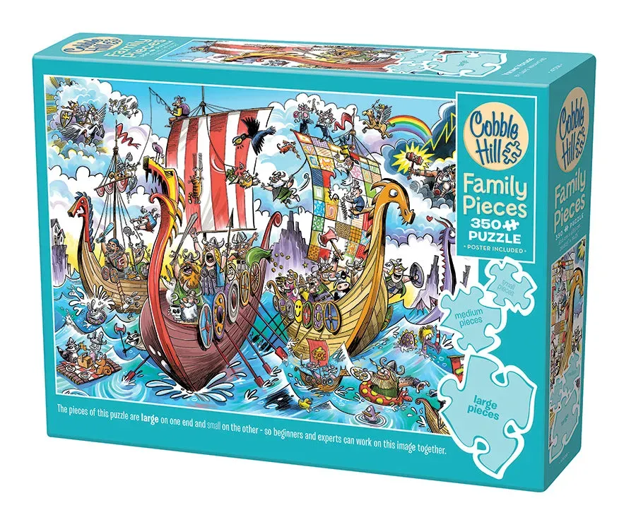 Cobble Hill Viking Voyage puzzle familie 350 piese vikingi