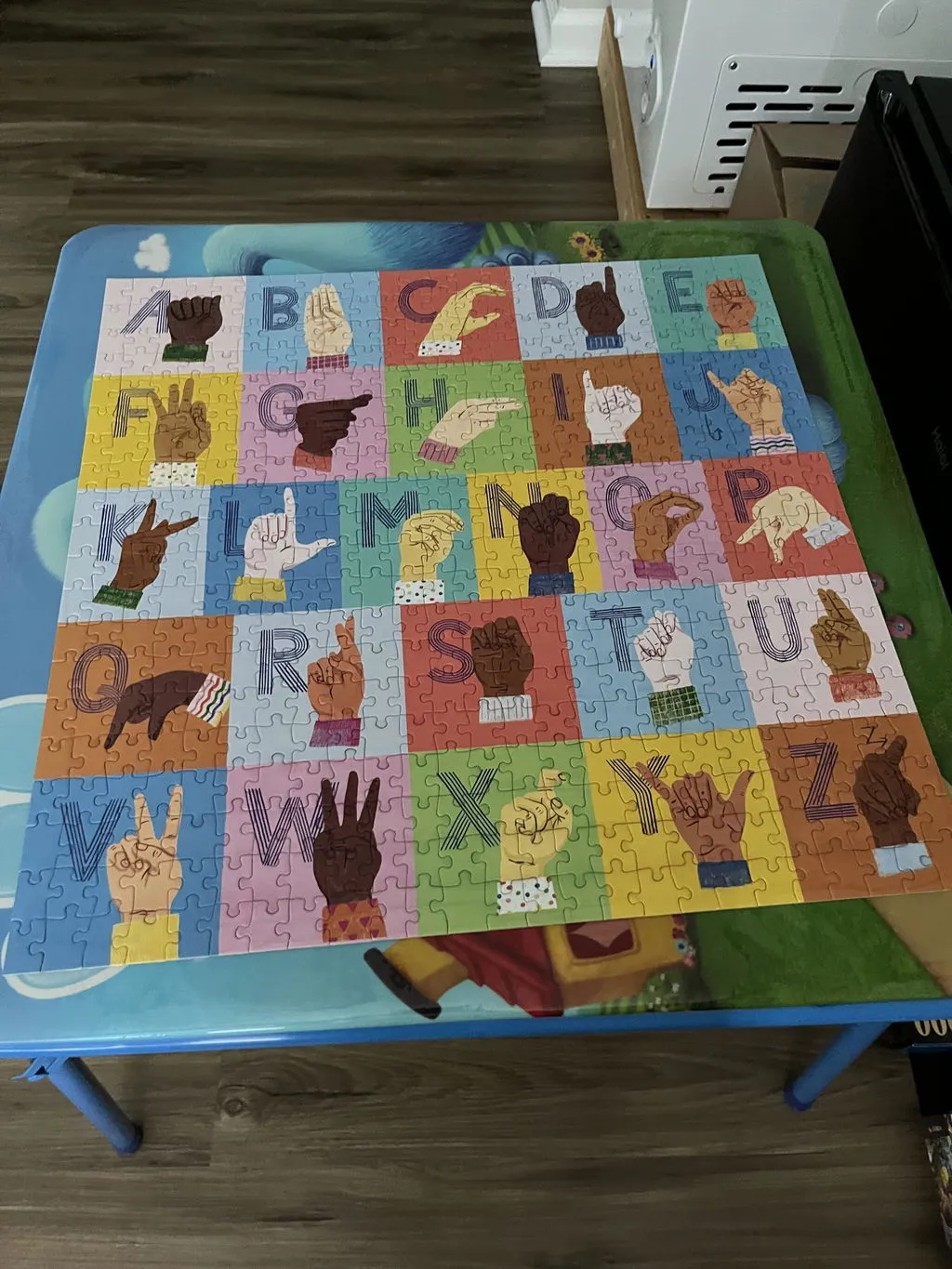 Mudpuppy American Sign Language Alphabet puzzle 500 piese educativ