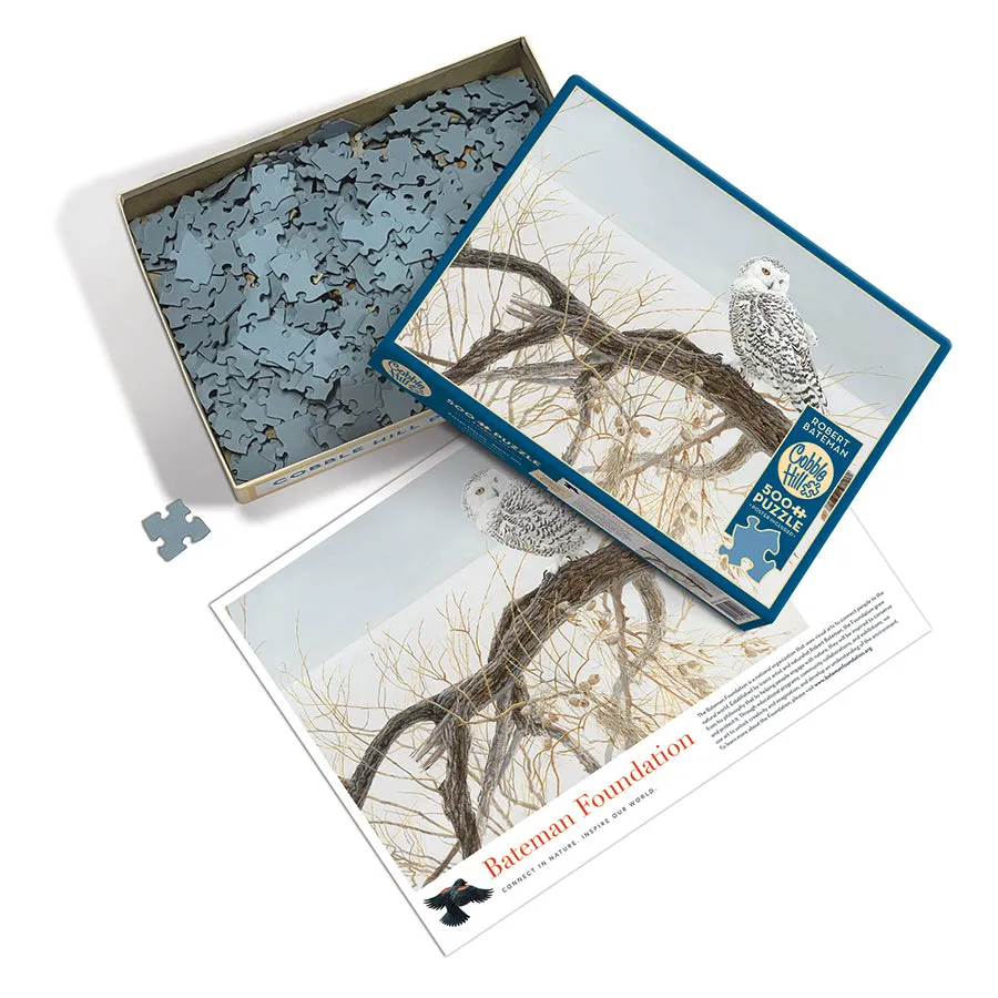Cobble Hill Fallen Willow Snowy Owl puzzle 500 piese bufniță