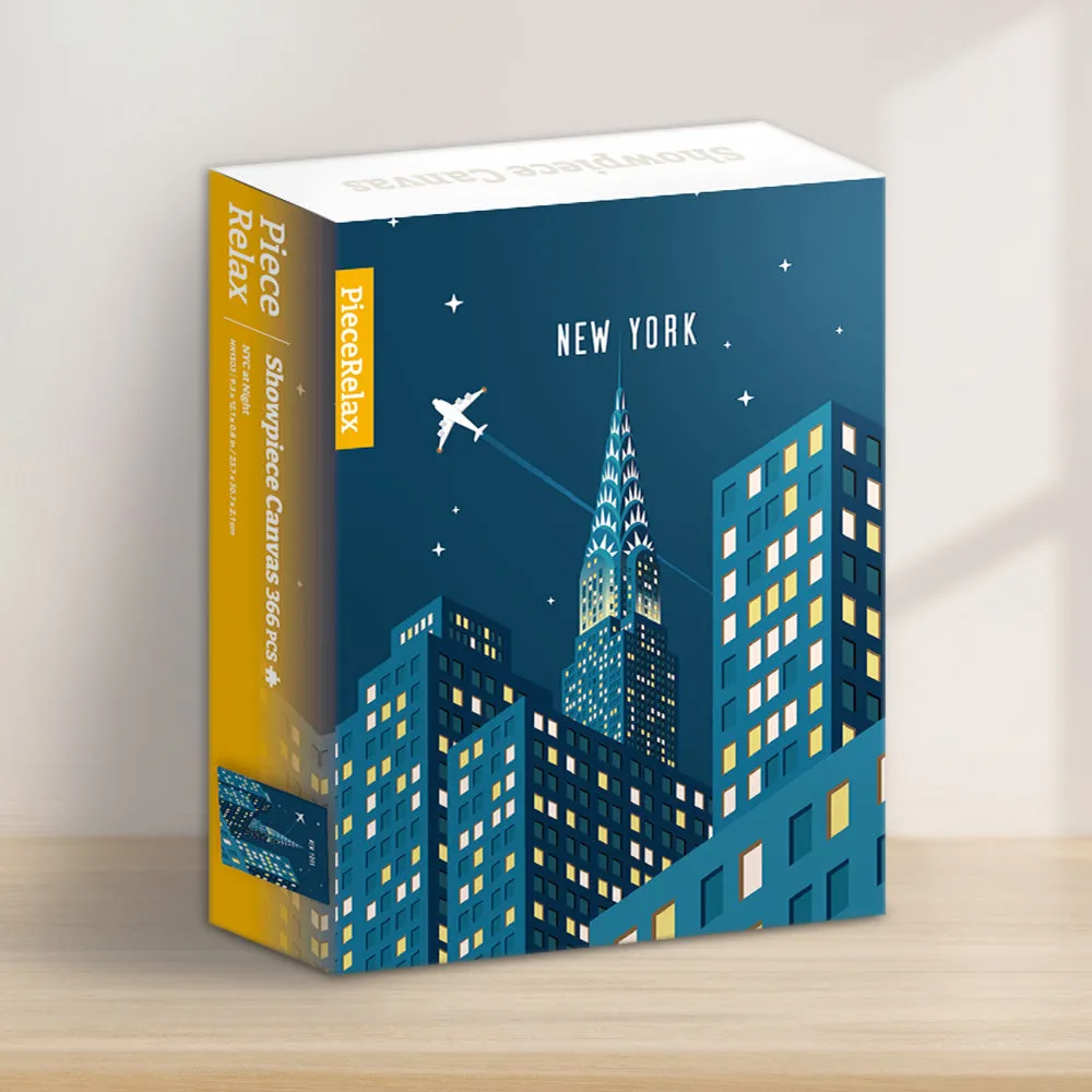 PieceRelax NYC at Night HN1303 puzzle tablou canvas