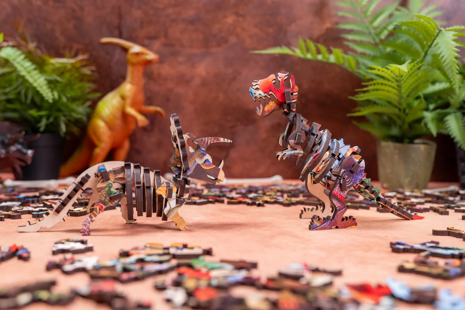 Mosaic Puzzles Heritage 3D Dinos on the Loose puzzle 500 dino
