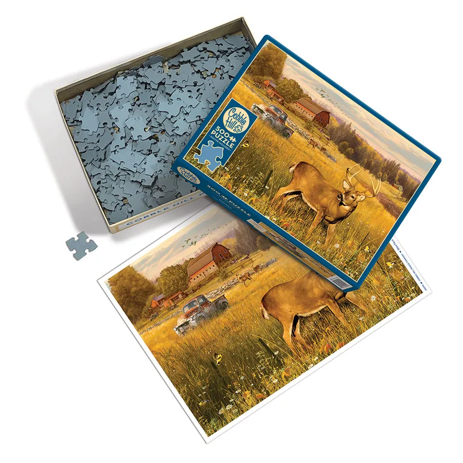 Cobble Hill Deer Field puzzle 500 piese peisaj rural