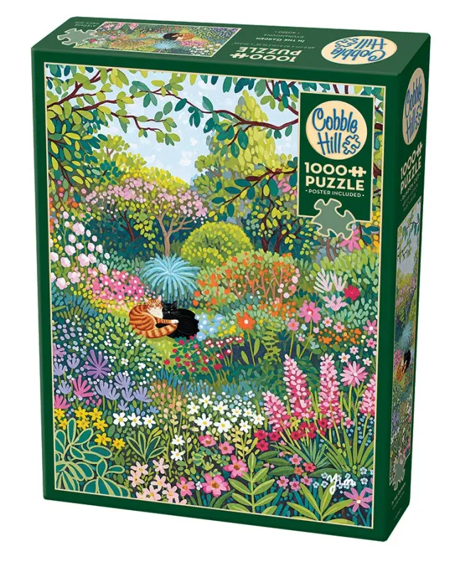 Cobble Hill In the Garden puzzle 1000 piese cu pisici