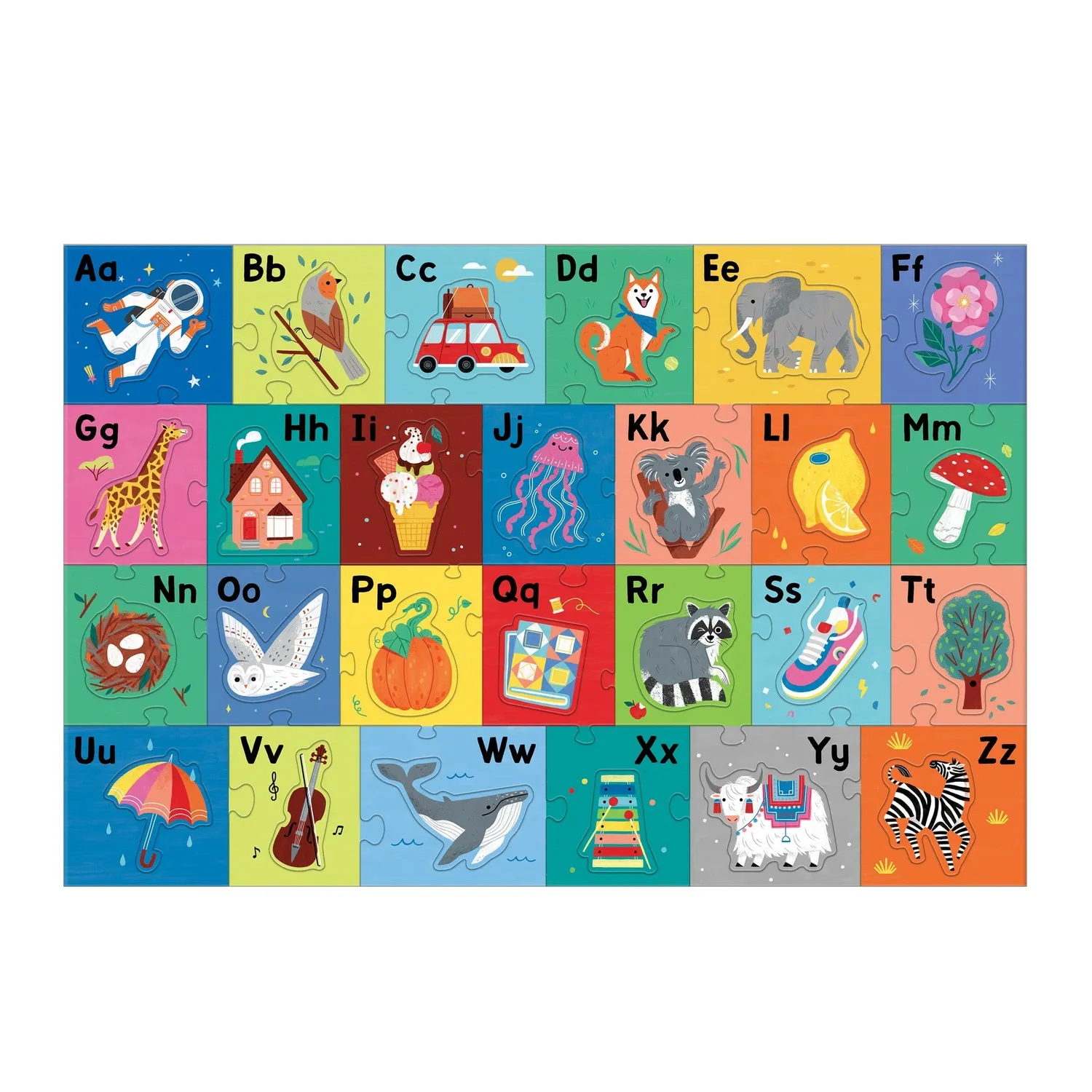 Mudpuppy My ABCs puzzle podea gigant 52 piese alfabet
