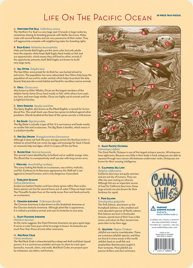 Cobble Hill Life on the Pacific Ocean puzzle tava 35 piese ocean