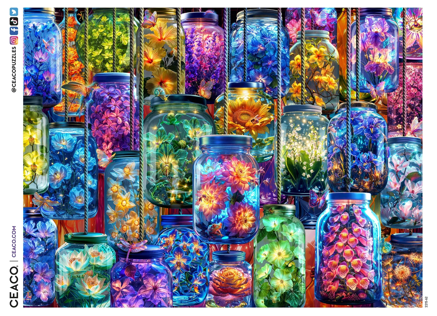 Ceaco Jars of Flowers puzzle 300 piese flori