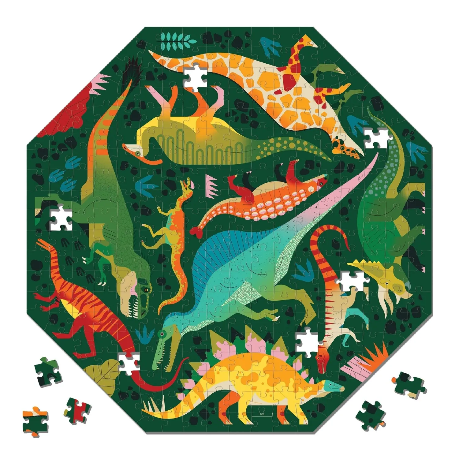 Mudpuppy To Scale Dinosaurs puzzle octogonal 300 piese