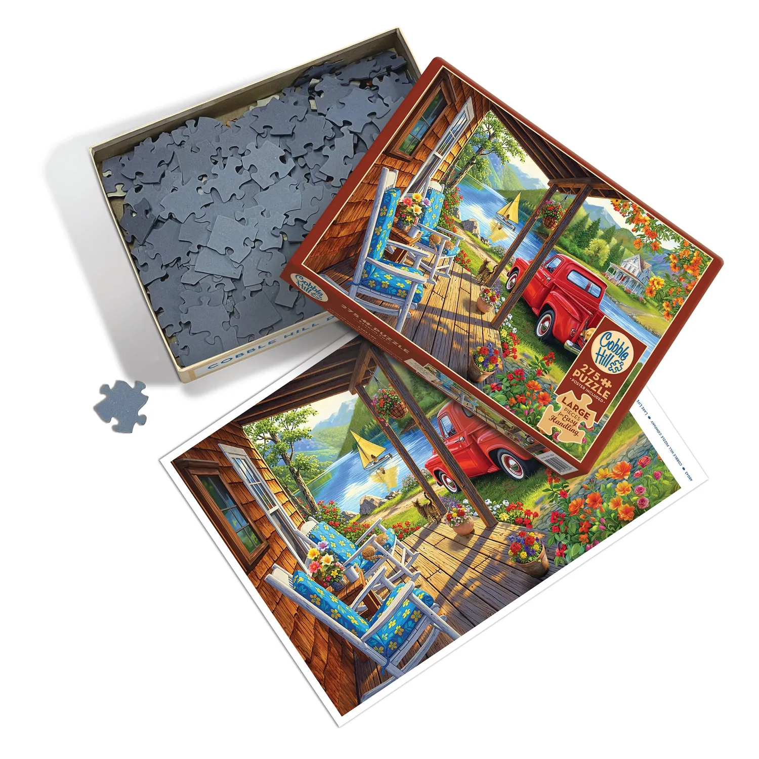 Cobble Hill Lake Life puzzle 275 piese Easy Handling
