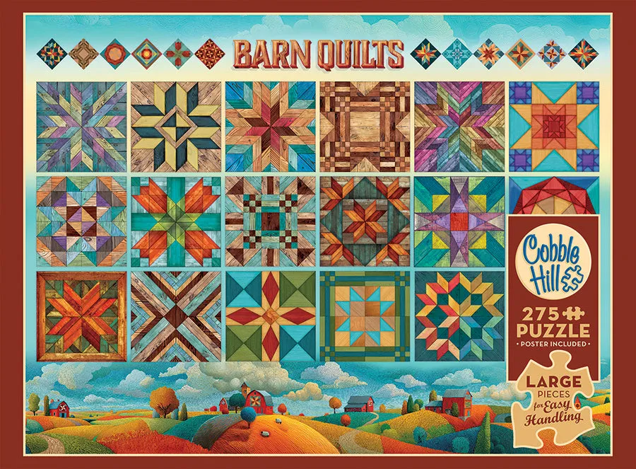 Cobble Hill Easy Handling Barn Quilts puzzle 275 piese