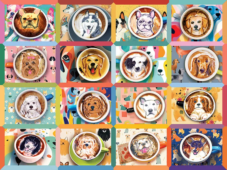 Cobble Hill Easy Handling Puppy Lattes puzzle 275 piese căței