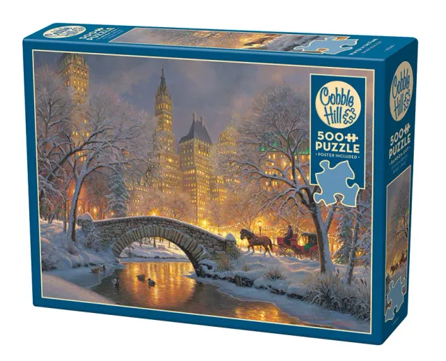 Cobble Hill Winter in the Park puzzle 500 piese iarna