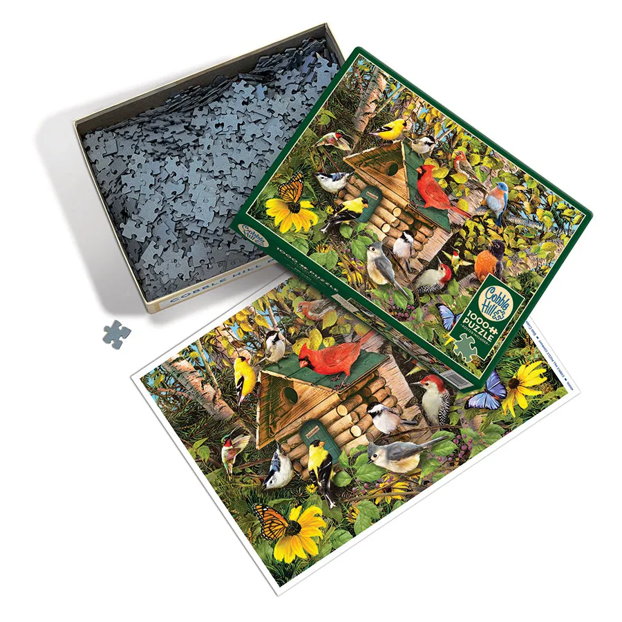 Cobble Hill Bird Cabin 40006 puzzle 1000 piese natură