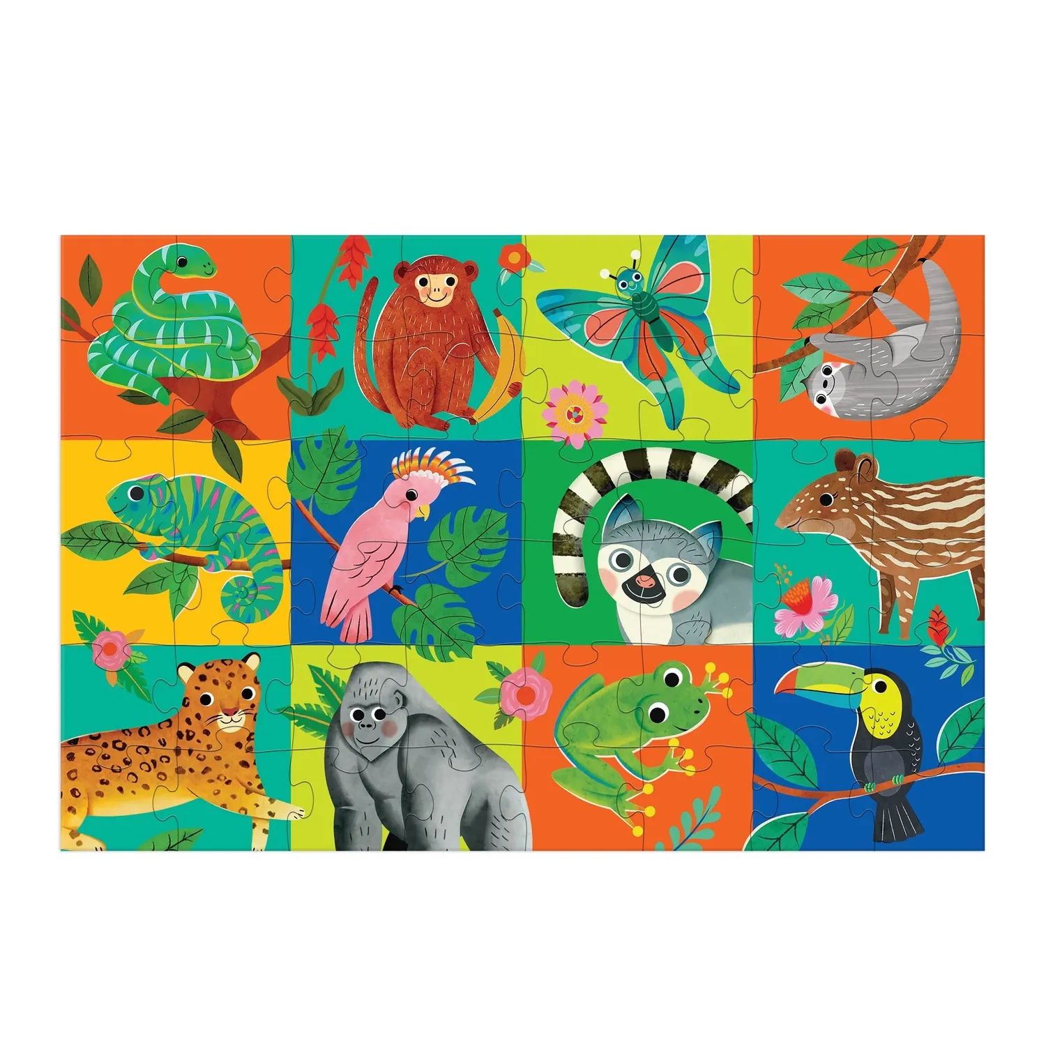 Mudpuppy Rainforest Friends puzzle podea 48 piese gigant