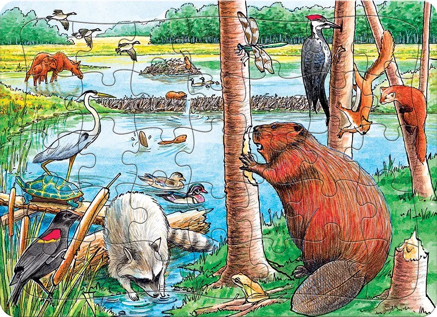 Cobble Hill The Beaver Pond puzzle tava 35 piese copii