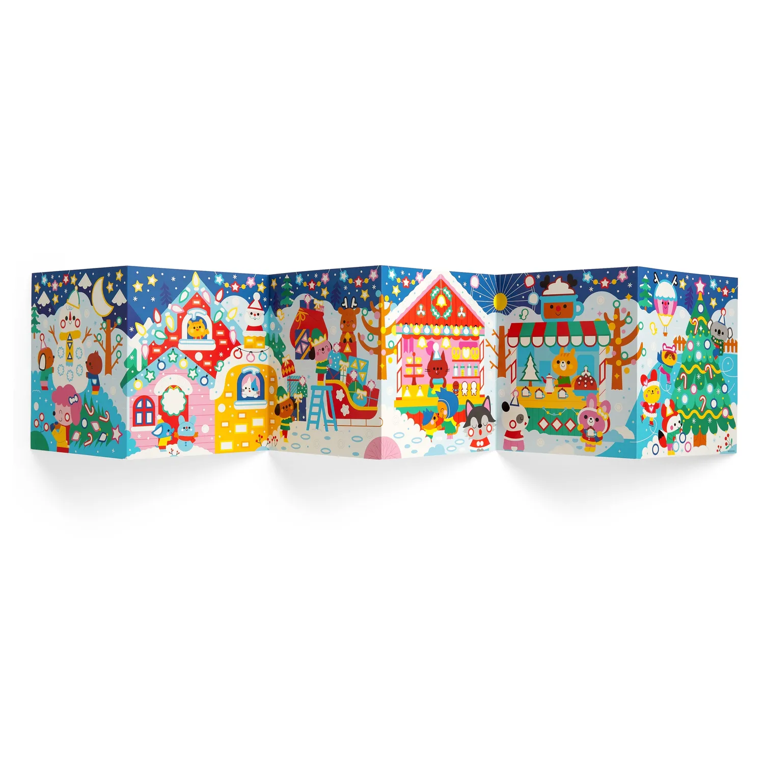 Mudpuppy Christmas Cheer poster cu stickere 200 piese holografice