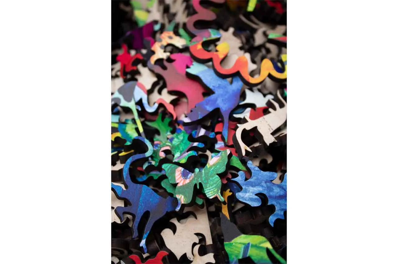 Mosaic Puzzles Exotic Birds puzzle din lemn 250 piese pasari