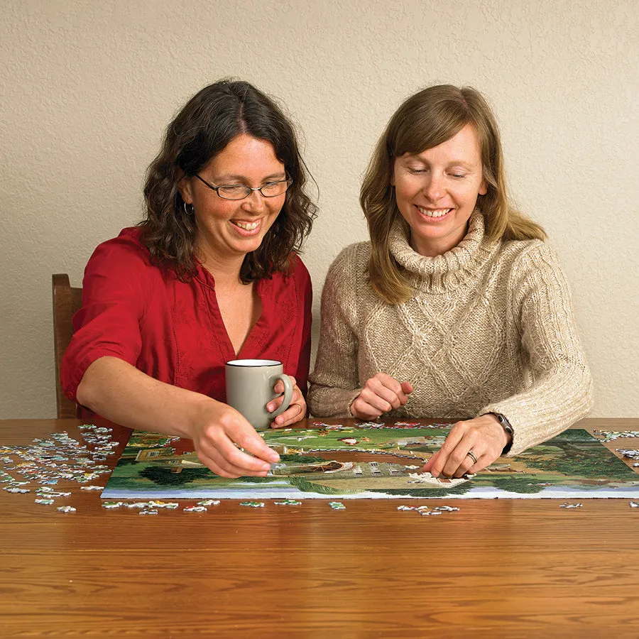 Cobble Hill Four Star Mill puzzle 1000 piese fermă