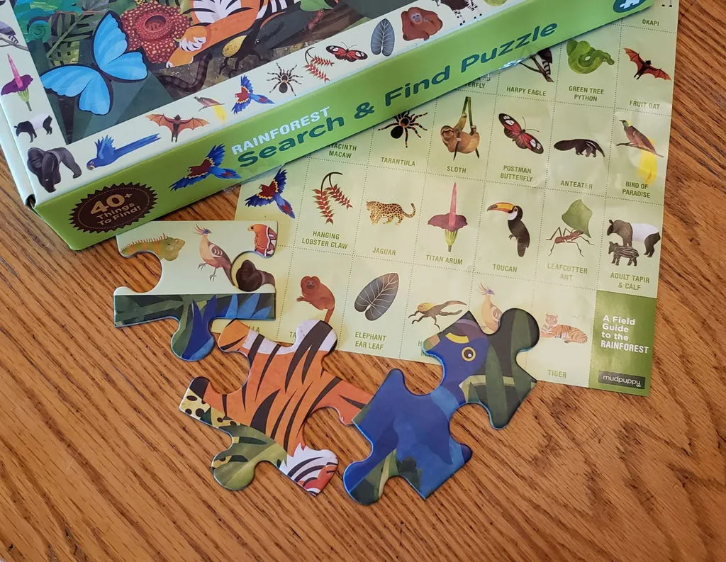 Mudpuppy Rainforest Search Find puzzle 64 piese 59x39 cm