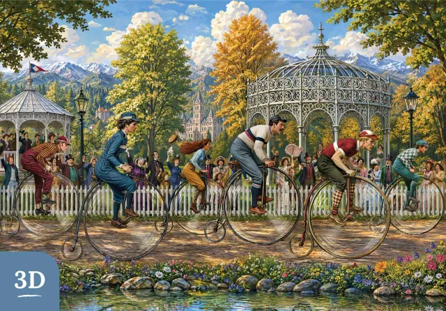Mosaic Puzzles Grand High Wheel Race puzzle 3D lemn 500 piese