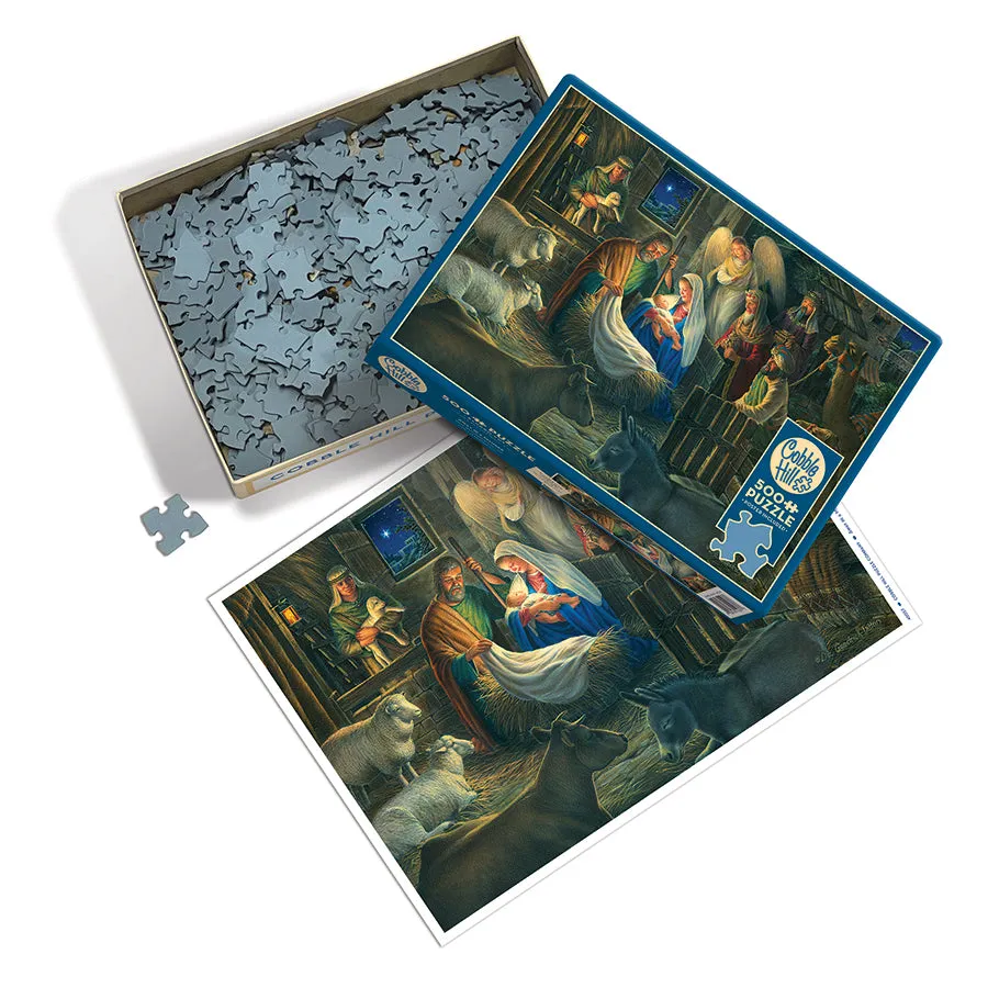 Cobble Hill Away in a Manger puzzle 500 piese craciun