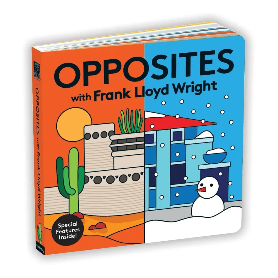 Mudpuppy Frank Lloyd Wright Opposites carte cartonată copii