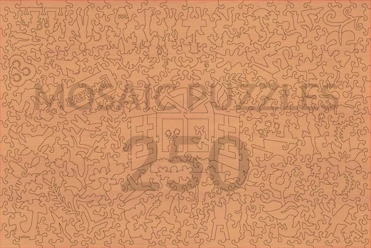 Mosaic Puzzles Flowers and Wings puzzle lemn 100 piese flori