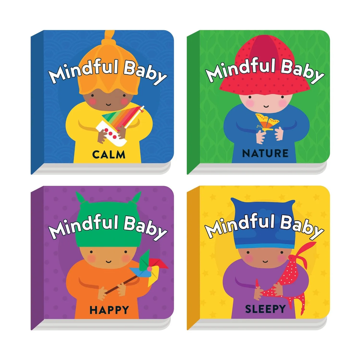 Mudpuppy Mindful Baby Set 4 carti carton bebelusi