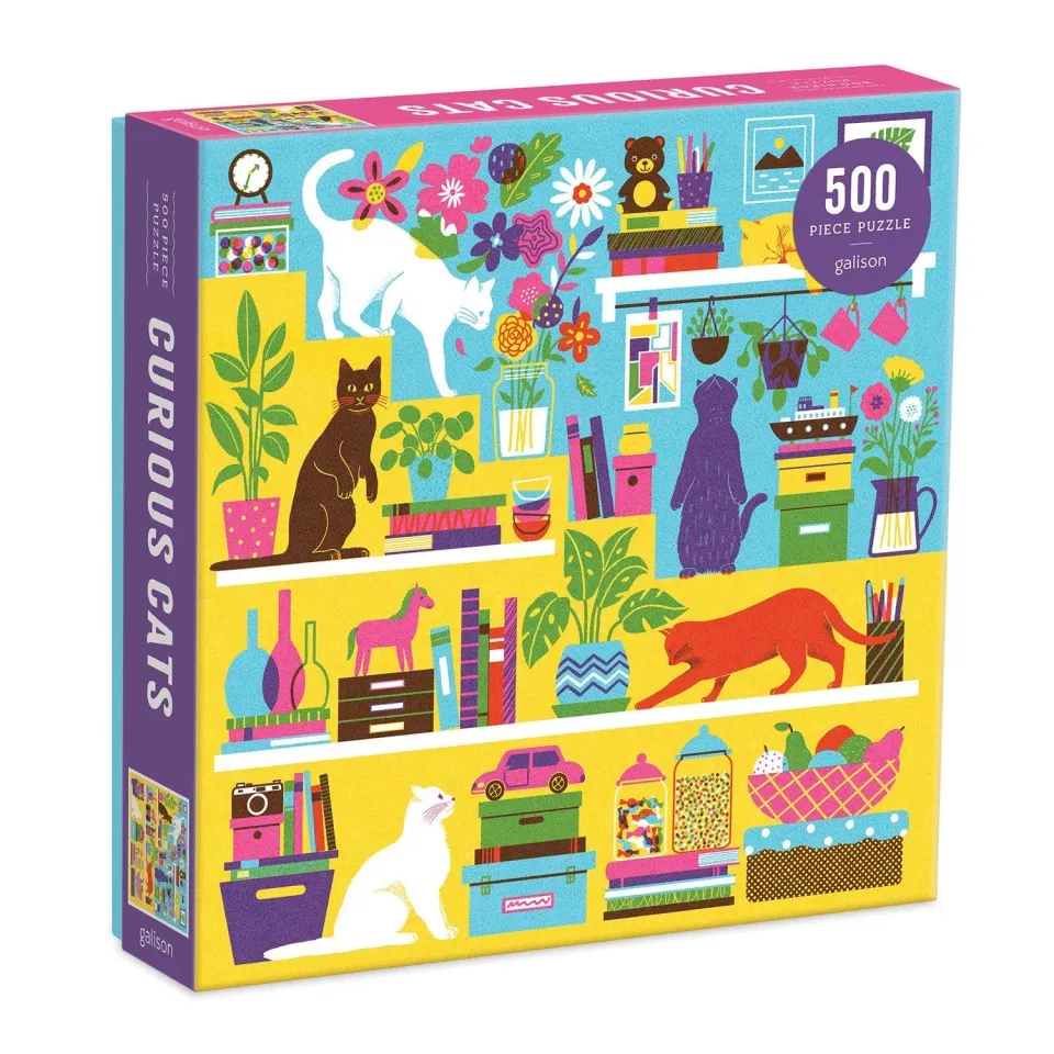 Mudpuppy Curious Cats puzzle 500 piese pisici 50x50 cm