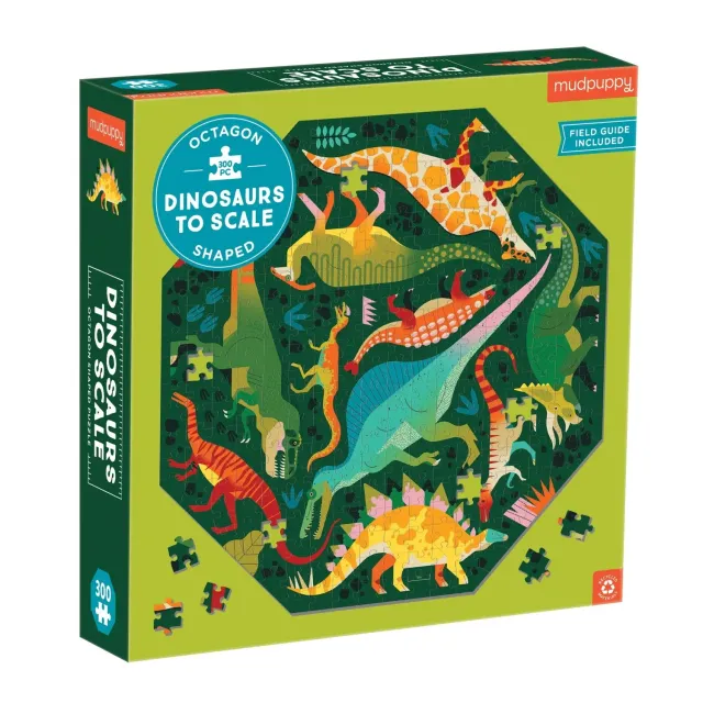 Mudpuppy To Scale Dinosaurs puzzle octogonal 300 piese