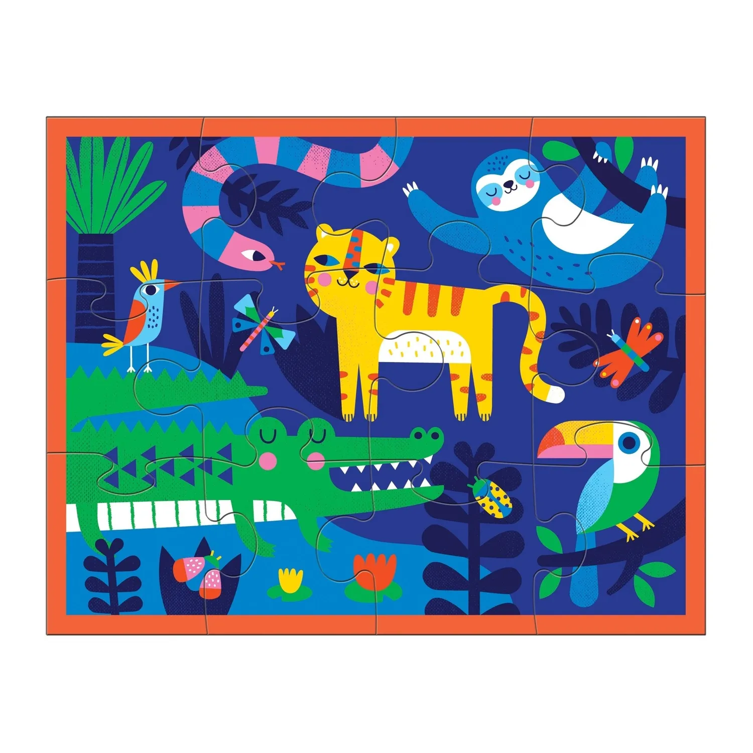 Mudpuppy Rainforest puzzle 12 piese husă voiaj