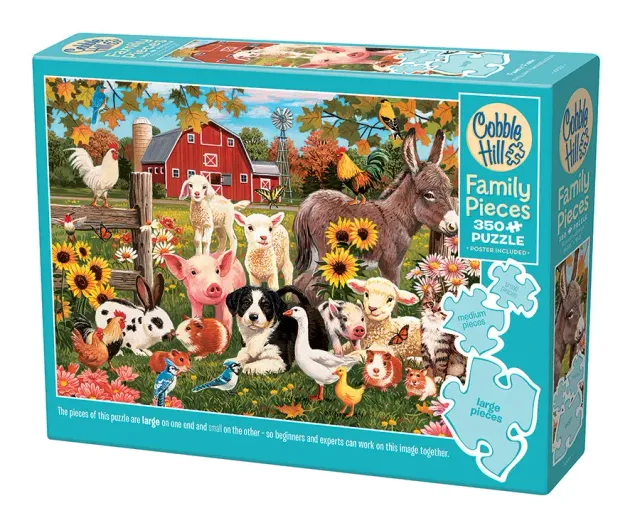 Cobble Hill Family Farm 47037 puzzle 350 piese fermă