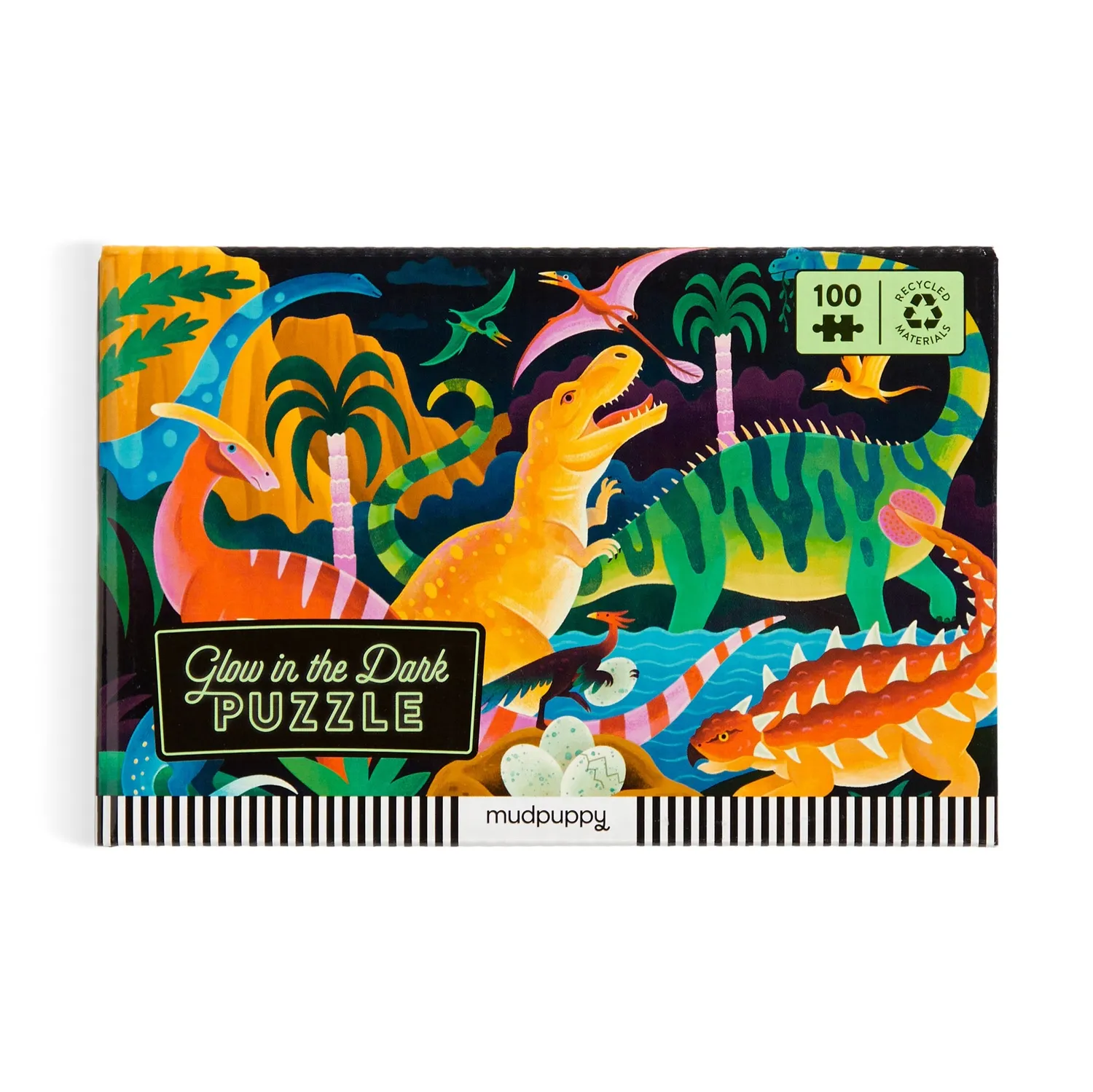 Mudpuppy Dinosaur Park puzzle fosforescent 100 piese