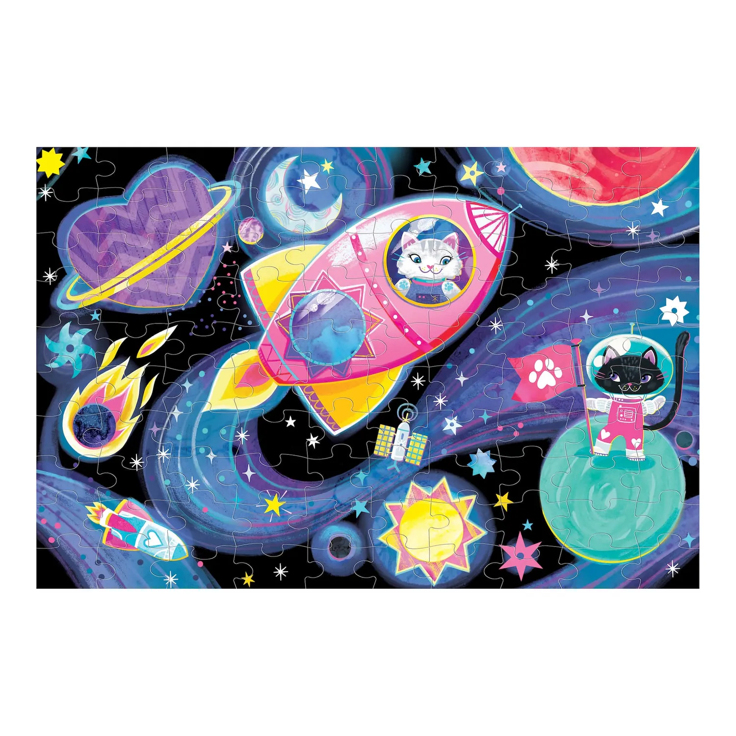 Mudpuppy Cosmic Dreams 100 puzzle fosforescent spatiu 46x30cm