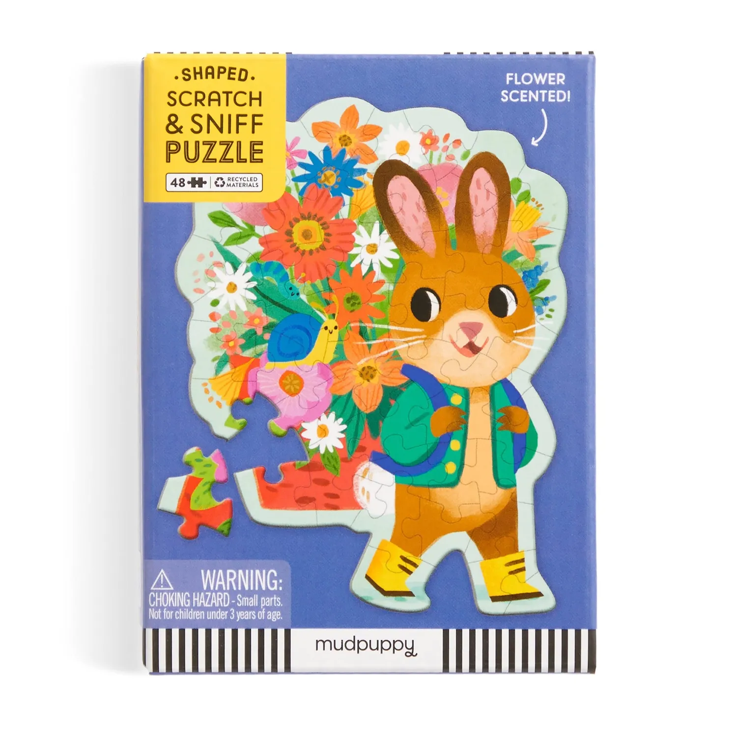 Mudpuppy Bunny Bouquet puzzle copii 48 piese parfumat