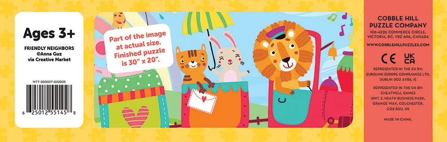 Cobble Hill Friendly Neighbors puzzle podea 35 piese animale