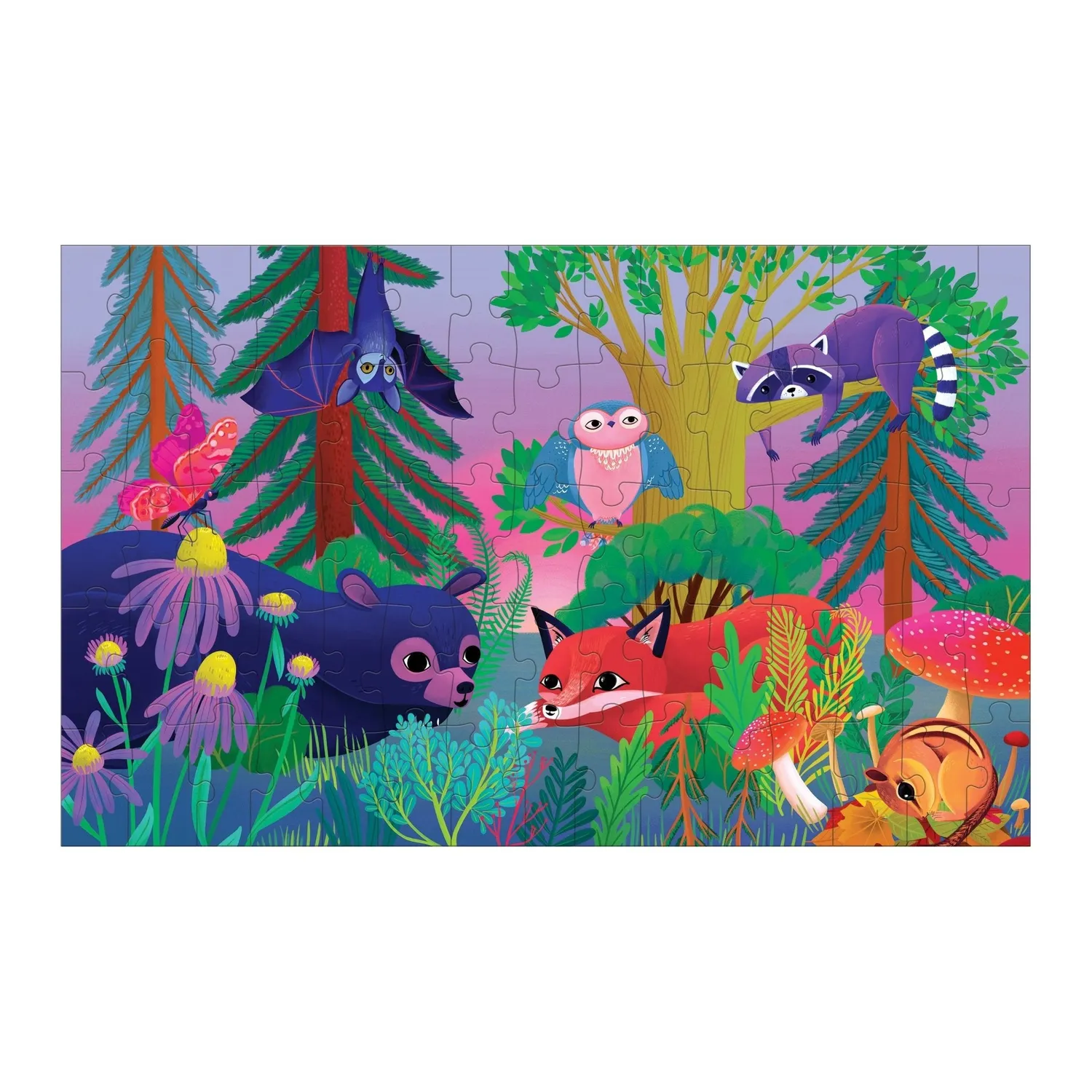 Mudpuppy Forest Day & Night puzzle lenticular 75 piese