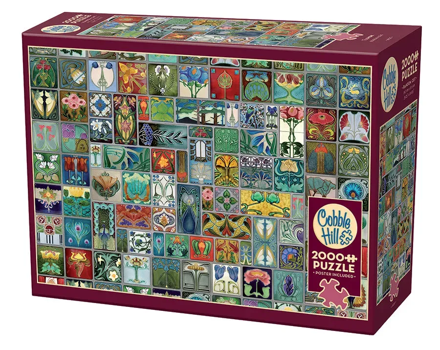 Cobble Hill Tilework puzzle 2000 piese art nouveau