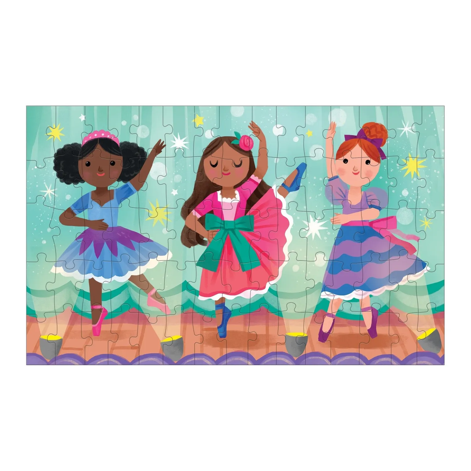 Mudpuppy Graceful Ballerinas puzzle lenticular 75 piese