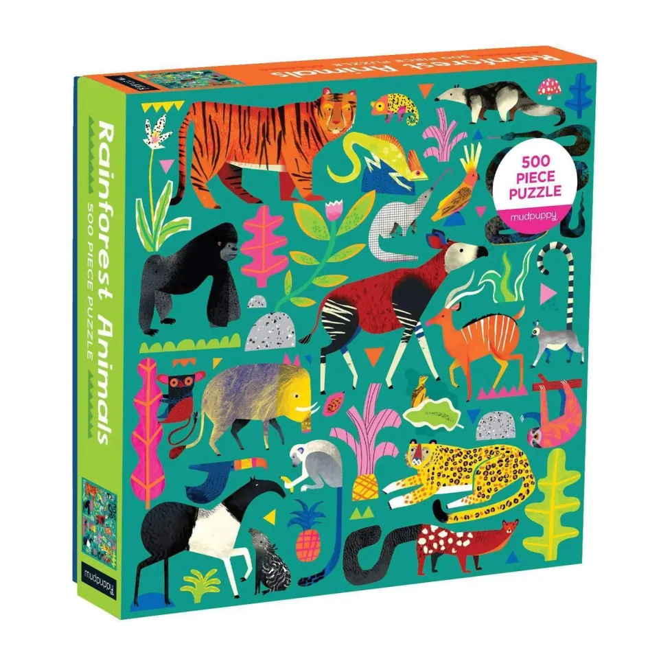 Mudpuppy Rainforest Animals puzzle 500 piese junglă