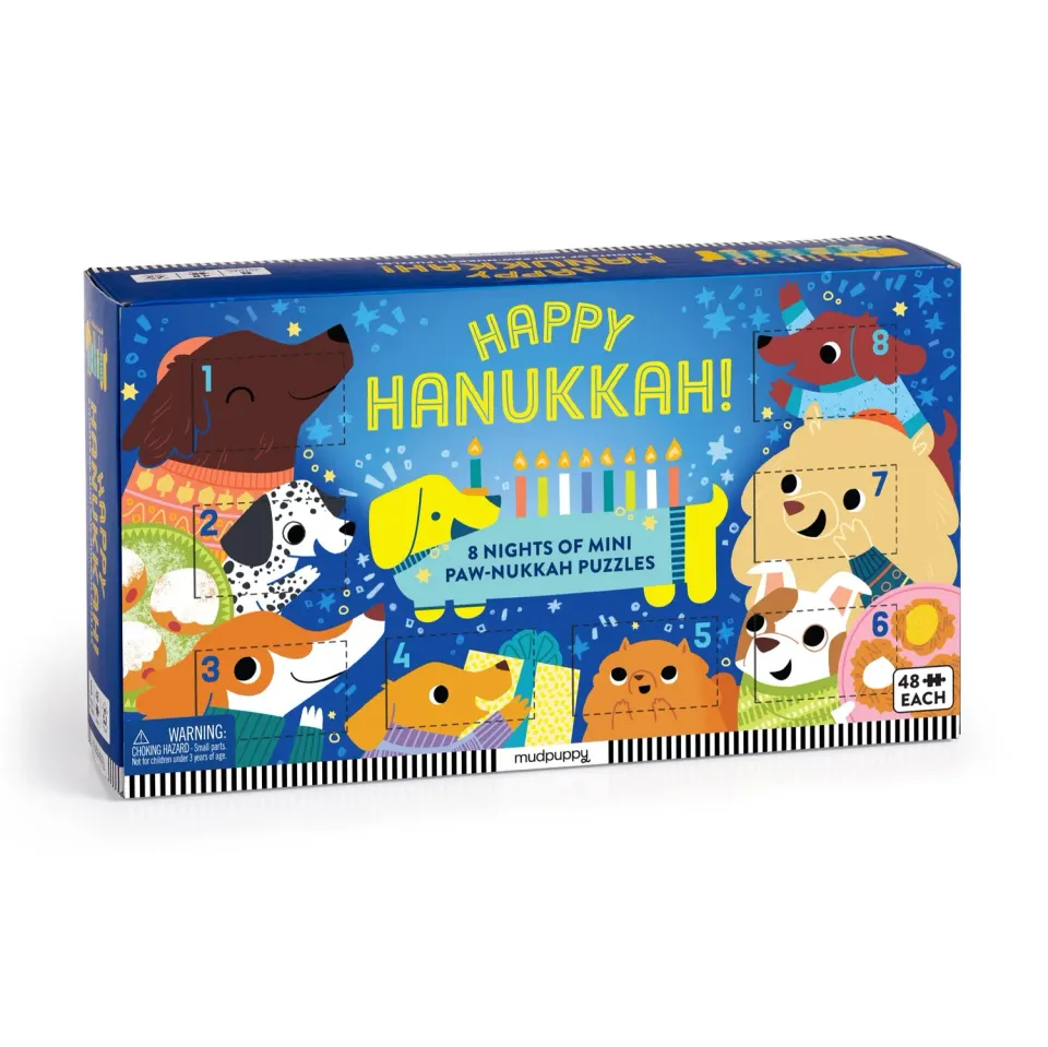 Mudpuppy Happy Hanukkah Countdown puzzle 8x48 piese catei