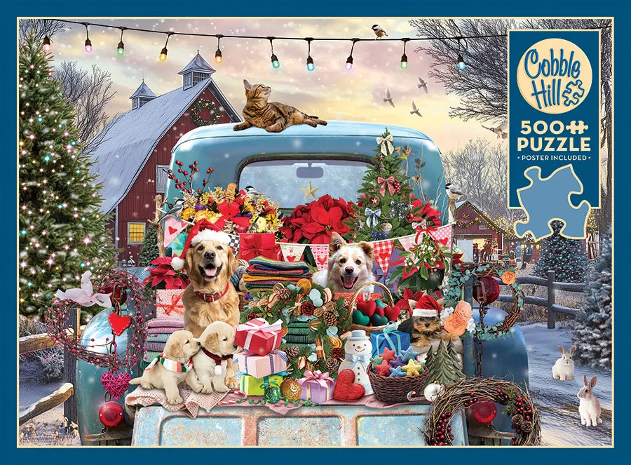 Cobble Hill Country Truck Winter 45127 puzzle 500 piese