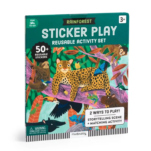 Mudpuppy Rainforest Sticker Play set stickere reutilizabile 50+ jungla