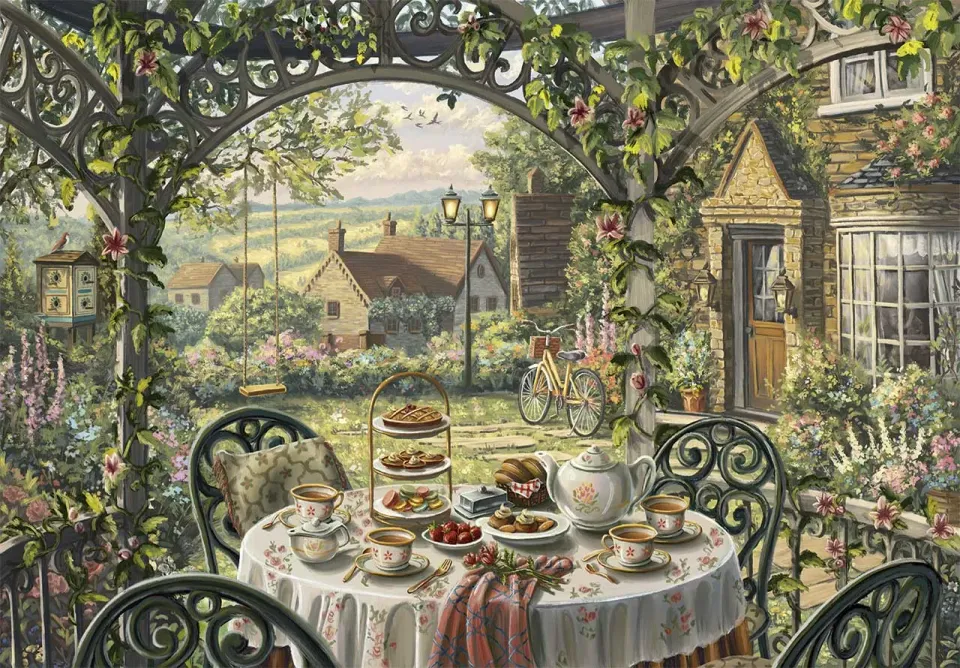Mosaic Puzzles Afternoon Tea puzzle lemn 1000 piese flori