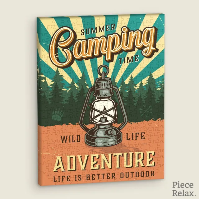 PieceRelax Puzzle Canvas Retro Poster Camping Lantern HN1275 puzzle