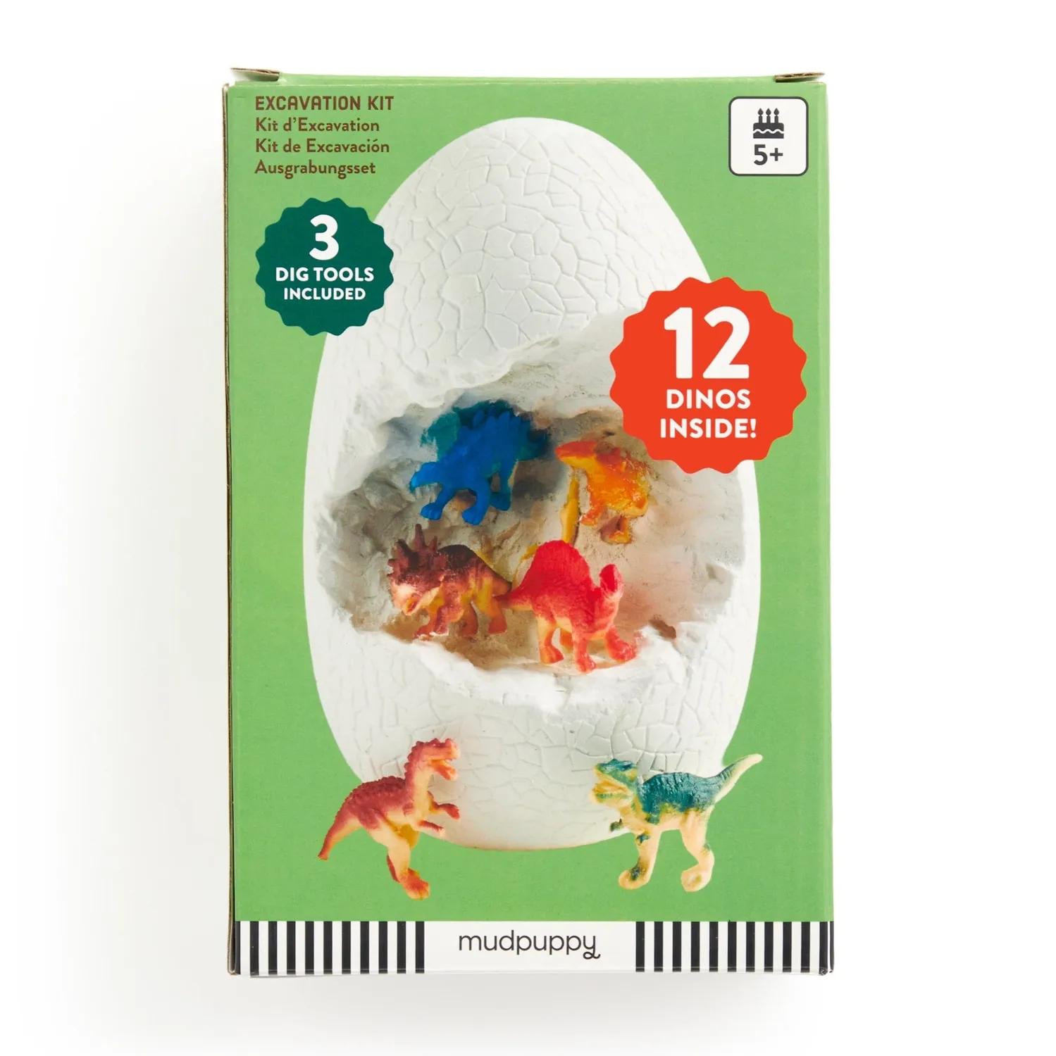 Mudpuppy Giant Dino Dig Kit excavare 12 dinozauri 5+ ani