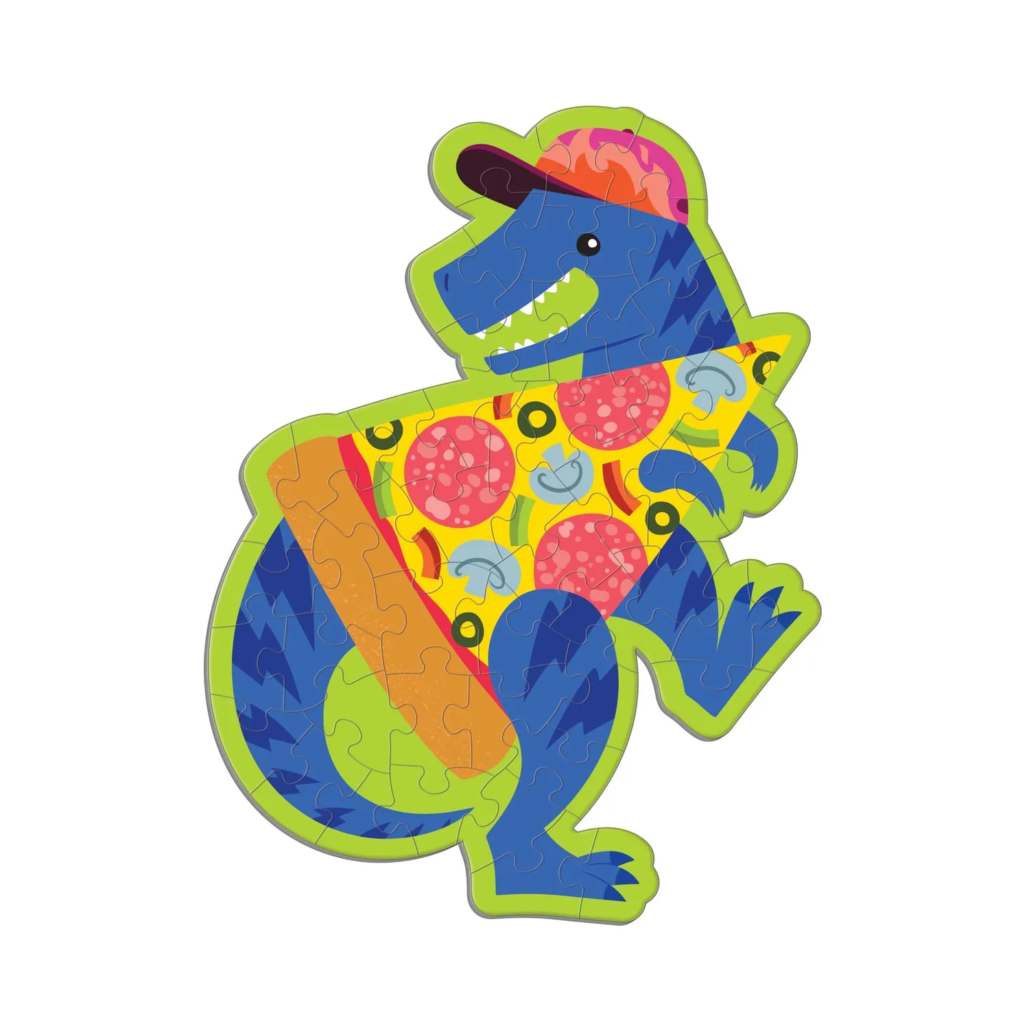Pizzasaurus 48 piese mini puzzle parfumat pizza