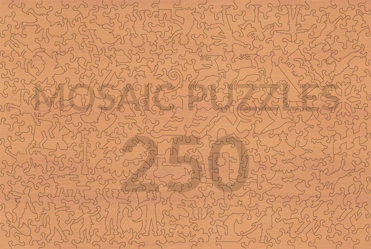 Mosaic Puzzles Festive Little Corner puzzle lemn 100 piese craciun